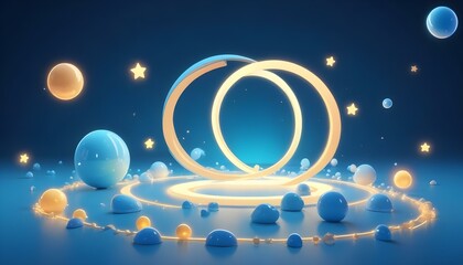 Clear Plain Shiny Warm Soft Vintage Bokeh Cloudy Wave Like Geometric Blue Background or Texture