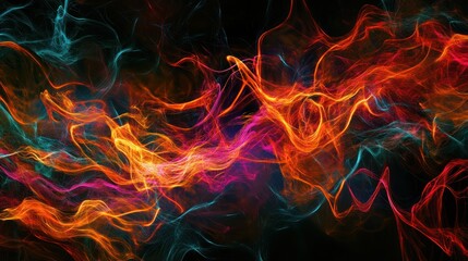 Fototapeta premium Abstract colorful smoke swirls.
