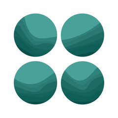 Abstract circle motif with gradient green color