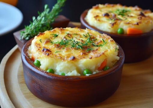 Shepherd s pie cottage pie or hachis Parmentier minced beef with veggies peas carrots and onions topped with cheesy mashed potatoes and baked