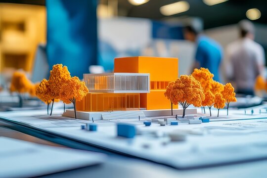 Architectural model displays vibrant design at urban planning exhibition