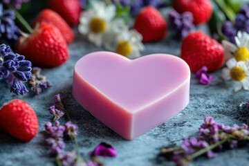 Silicone heart shaped block backdrop for soap crafting