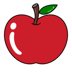 red apple illustration