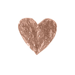Fototapeta premium pencil drawn heart isolated on white background