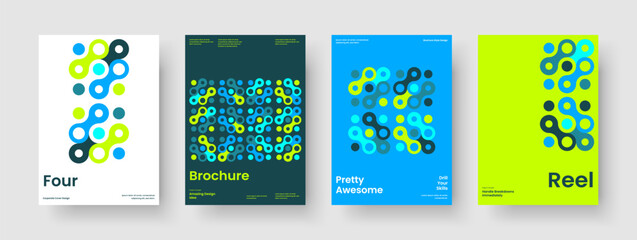 Obraz premium Creative Report Template. Modern Business Presentation Design. Geometric Background Layout. Flyer. Brochure. Banner. Poster. Book Cover. Notebook. Pamphlet. Advertising. Catalog. Handbill. Journal