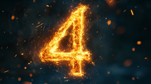 Blazing Number Four: Fiery Art