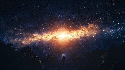 An awe-inspiring view of the universe, revealing the beauty and complexity of outer space, Sparkling Stars and Nebulas, abstract background with stars and blurry lights, AI generated