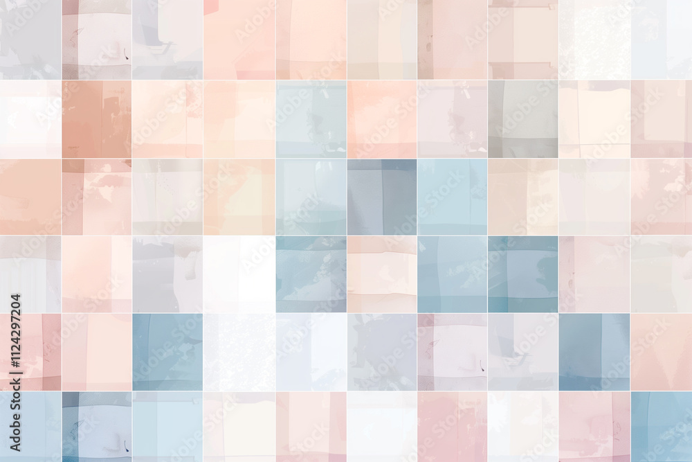 Aufkleber minimalistic tile featuring simple, repetitive patterns in soft, muted colors.