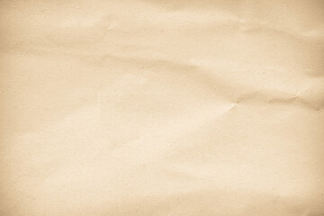 Crumpled brown paper texture background for design with copy space for text or image.	