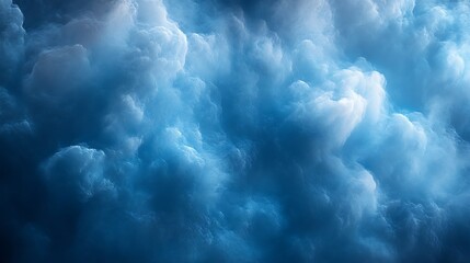 Fototapeta premium Dramatic blue storm cloudscape filling the frame.