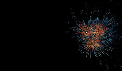 Fototapeta premium Explosive Fireworks. Fireworks Explosions