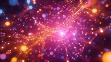 Fototapeta premium Abstract Background of Electronic Print Circuit with Dots