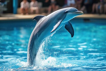 Zoo dolphin exhibition