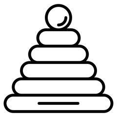 baby pyramid single icon