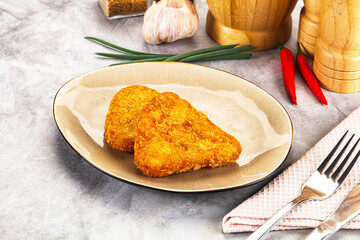 Fried potato hash brown snack