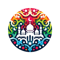 islamic icon logo design illustration