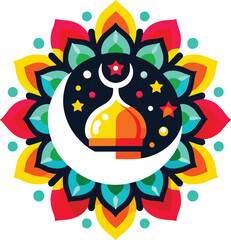islamic icon logo design illustration