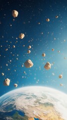 Asteroids Orbiting Earth A Blend of Cosmic Beauty and Hazard