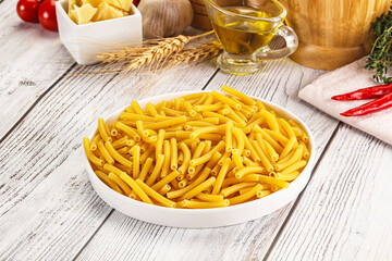 Italian pasta Maccherony for cooking