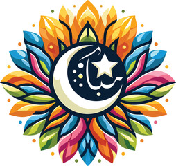 Obraz premium islamic icon logo design illustration