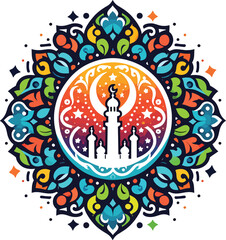 islamic icon logo design illustration