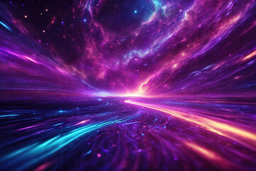 Excellent Cosmic environment with millions of colorful bright lights