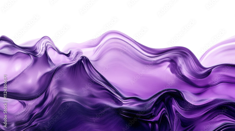 Aufkleber abstract purple wave design isolated on transparent background
