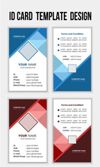 corporate, modern and Professional Identity Card Template Vector for Employee and Others. Vector id card template . vector design two color variation.