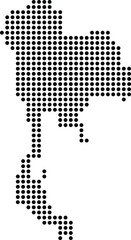 Dotted Map of Thailand 