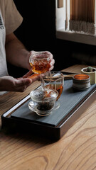 The Artisan Tea Brewing Process Flourishing in a Cozy and Inviting Setting Full of Comfort