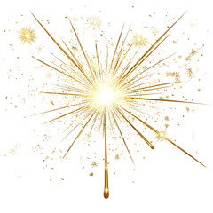 Obraz premium Gold Glowing Firework Sparkler