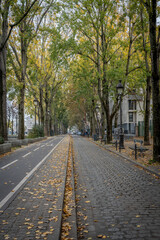 Paris, France - 11 11 2024: Ourcq Canal. Panoramic View of the Villette Basin with the colors of spring.
