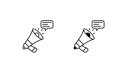 Campaign icon design with white background stock illustration