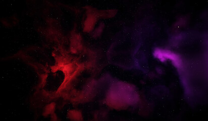 Space background with big nebula and stars.