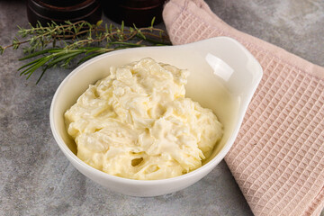 Italian soft young cheese stracciatella