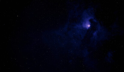 Space background with big nebula and stars.