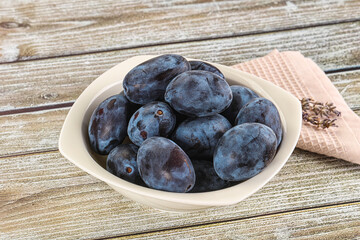 Fresh raw sweet juicy plum