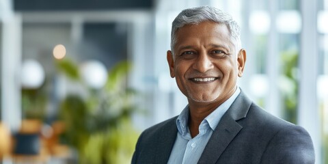 Obraz premium Businessman Smiling in Office