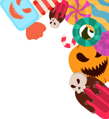 Halloween Candy With Pumpkin Corners