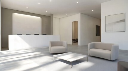 Fototapeta premium Minimalist and Elegant Modern Living Room Interior Design