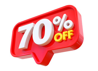 70 Percent Sale off Promotion