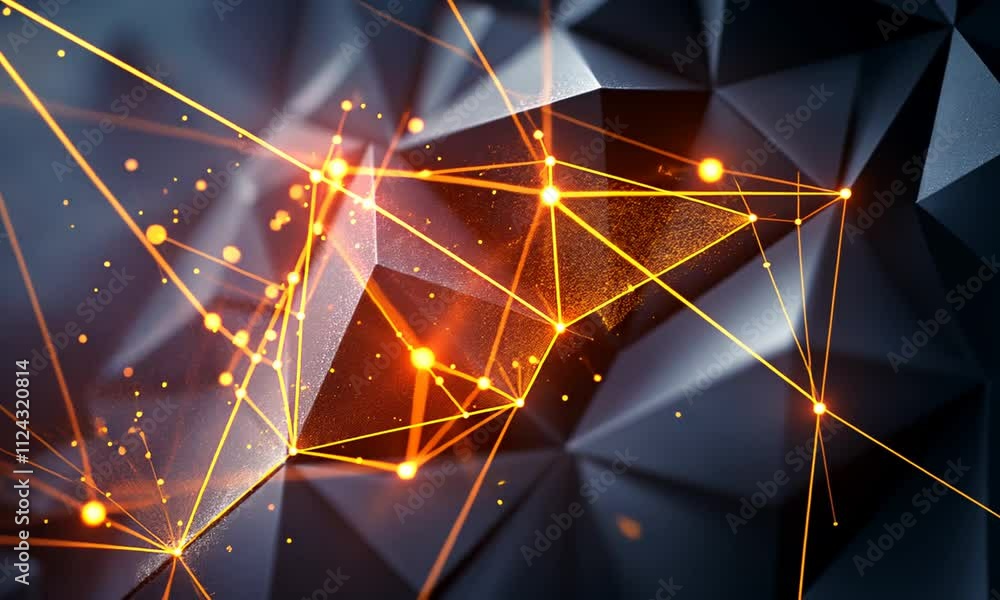 Aufkleber abstract dark blue geometric background with triangular shapes and textured surface.