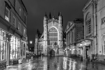 Obraz premium Historic Bath Abbey in old town center
