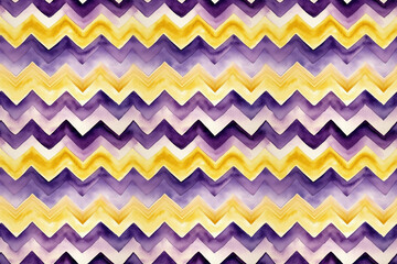Yellow and purple watercolor chevron pattern