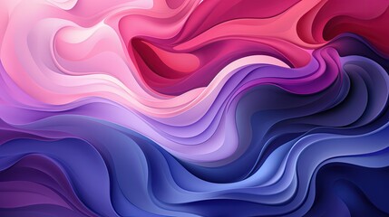 Abstract Fluid Multicolors Background with Purple and Vibrant Waves