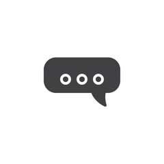 Speech bubble with three dots vector icon