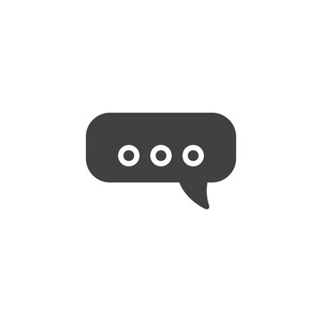 recommend clip art: Speech bubble with three dots vector icon