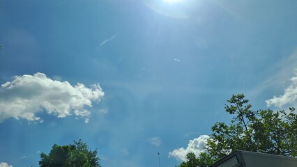 Blue Sky And Windy Day In Singapore