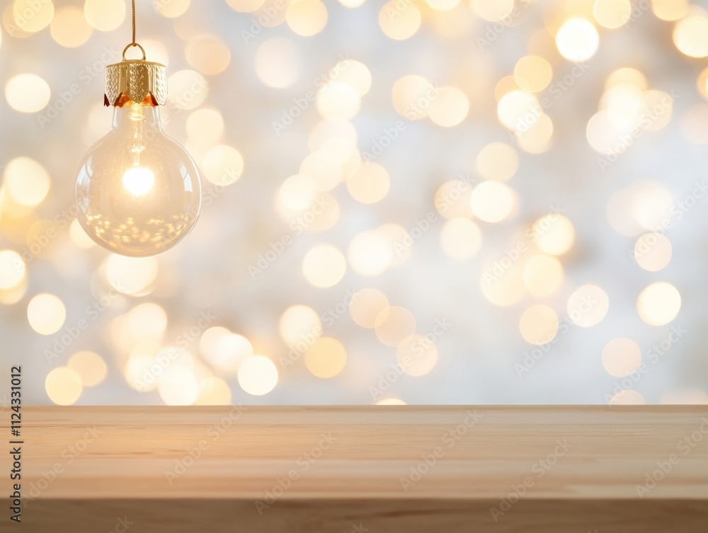 Poster warm festive lighting with holiday mood and soft bokeh effect
