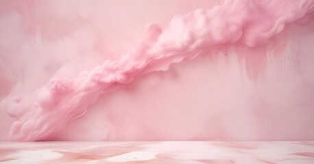 Soft pink background with watercolor effects and subtle strokes, calming, gentle